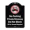 Signmission Designer Series-No Parking Private Driveway Don't Block 24 Hour Access, 24" x 18", BS-1824 A-DES-BS-1824-9948 - alternate 1